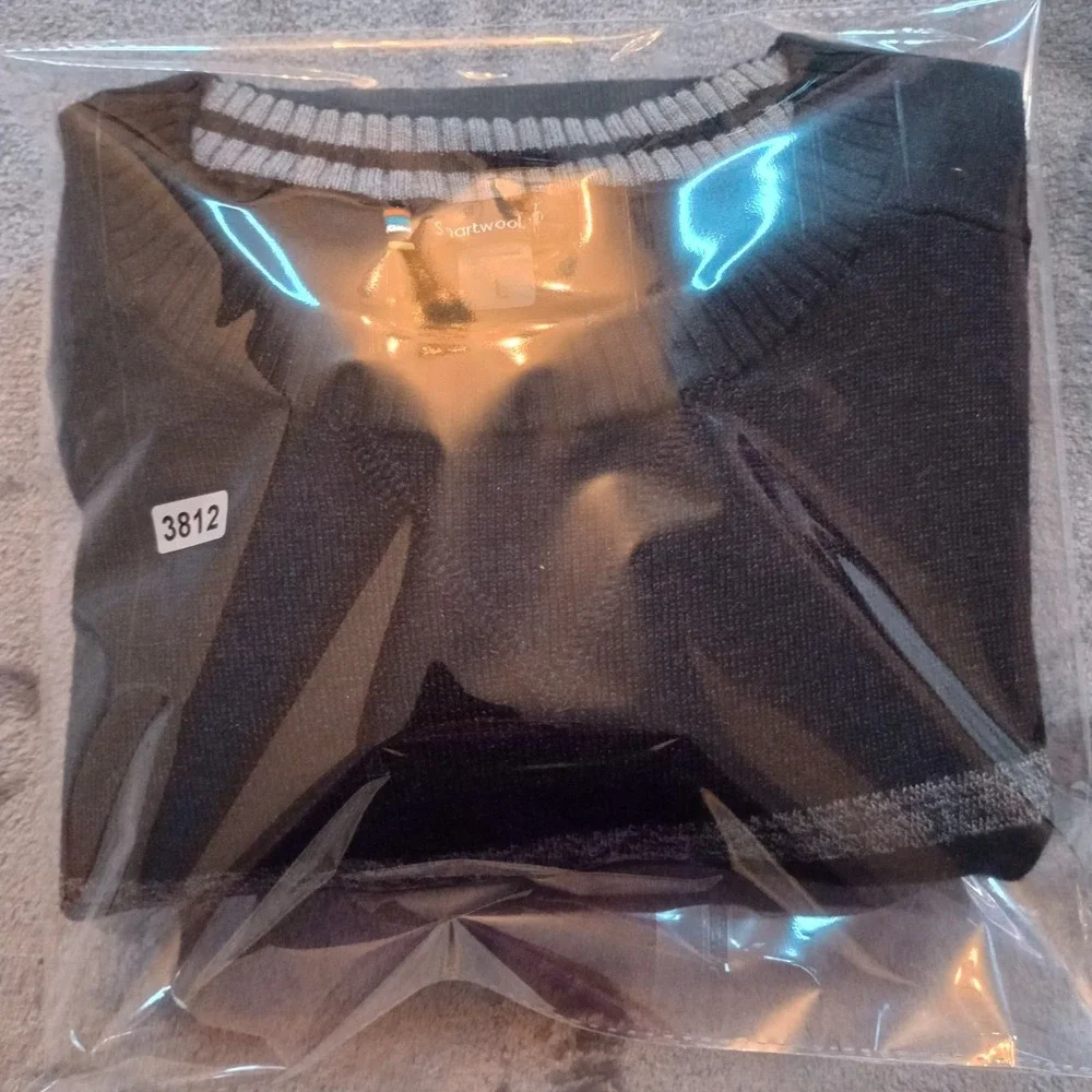 Smartwool Sparwood Crew Neck Pullover Sweater Charcoal Gray K Mens Size L‎ Large